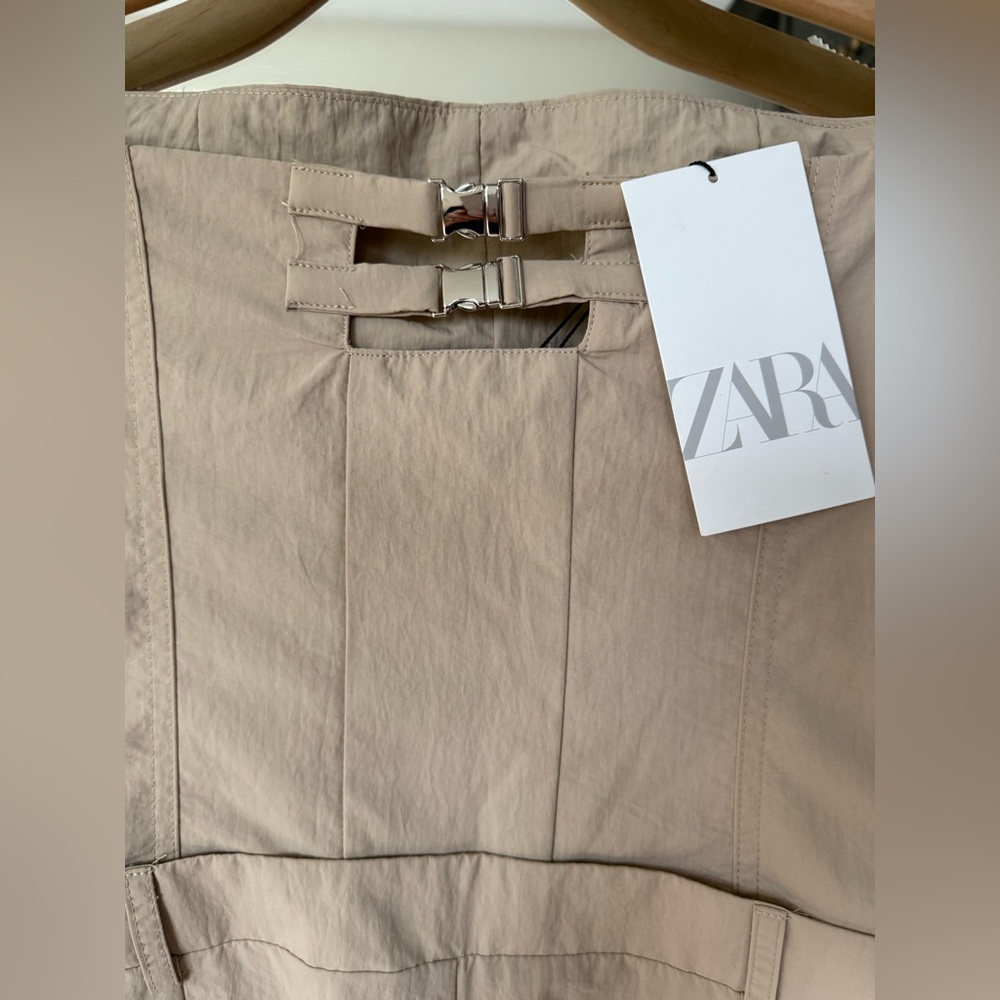 Zara Tan Strapless Jumpsuit • XS • NWT - Picture 12 of 13